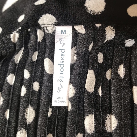 NWT Passport Black w White Dots Dreamer Dress, M - Picture 7 of 9